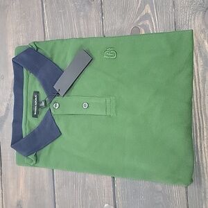 BANANA REPUBLIC BLOCKED COLLAR PIQUE POLO